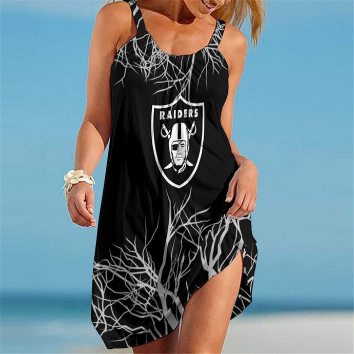 Las Vegas Raiders Women Casual Beach Dress