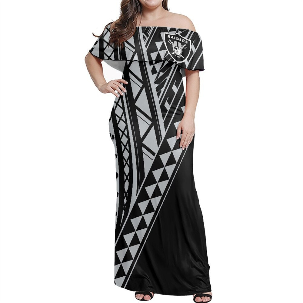 Las Vegas Raiders Women Elegant Aloha Maxi Dress – SportsDexter
