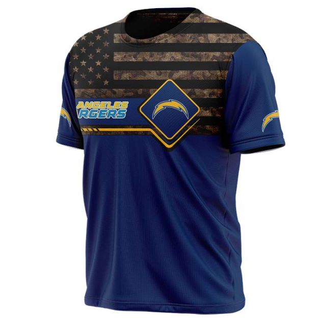 Los Angeles Chargers American Flag T-Shirt