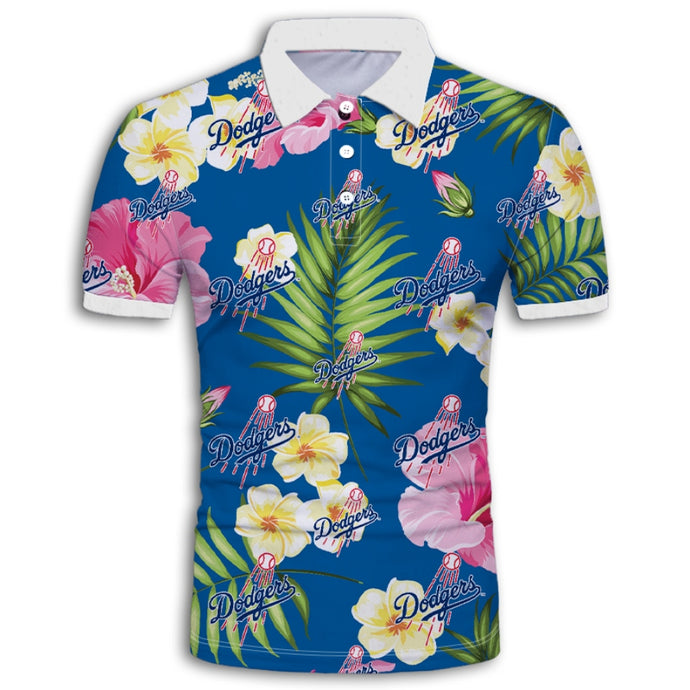Los Angeles Dodgers Summer Floral Polo Shirt