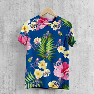 Los Angeles Dodgers Summer Floral T-Shirt