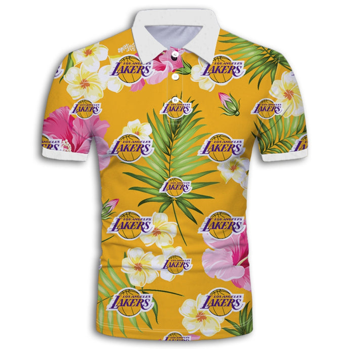 Los Angeles Lakers Summer Floral Polo Shirt