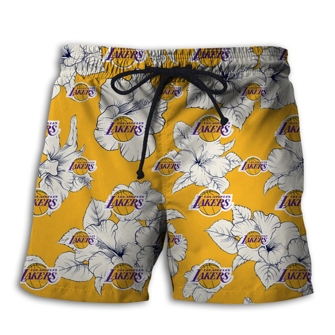 Los Angeles Lakers Tropical Floral Shorts