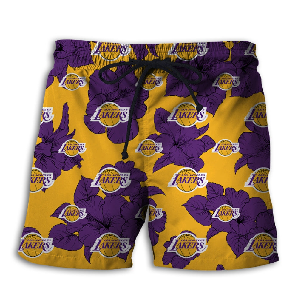 Los Angeles Lakers Tropical Floral Shorts