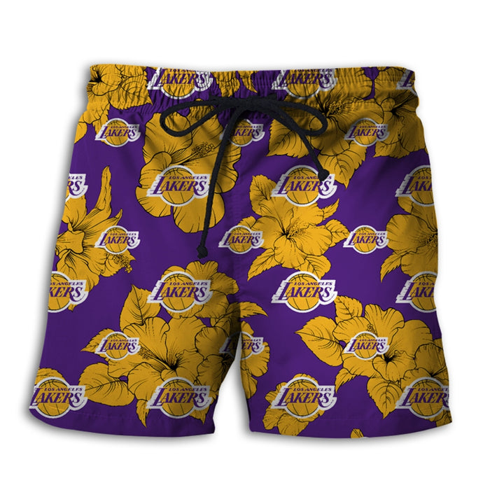 Los Angeles Lakers Tropical Floral Shorts