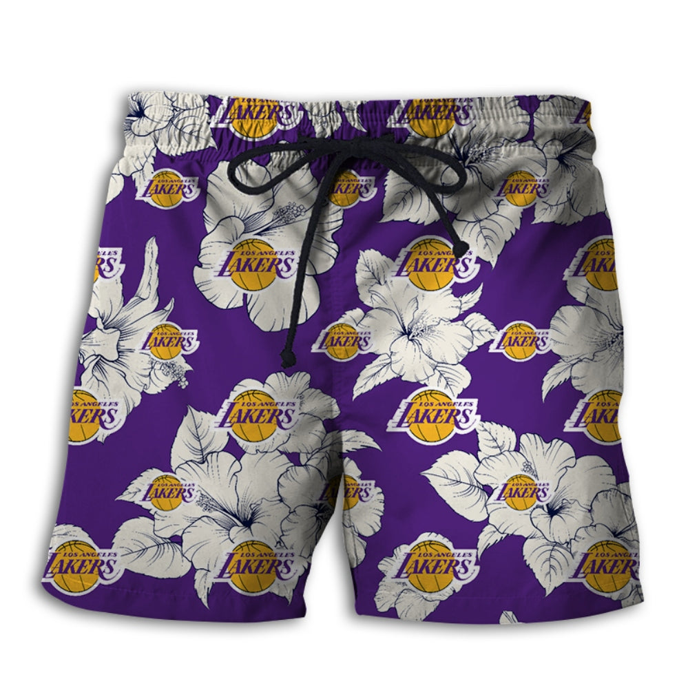 Los Angeles Lakers Tropical Floral Shorts