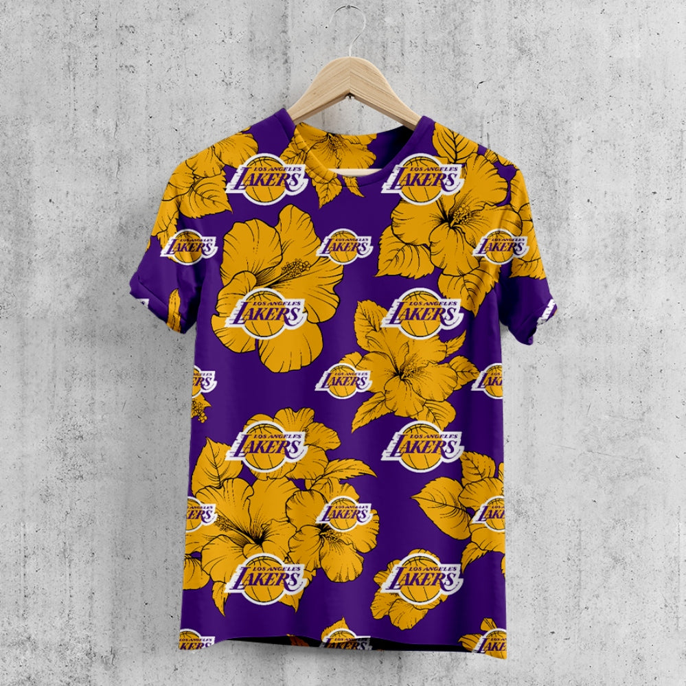Los Angeles Lakers Tropical Floral T-Shirt