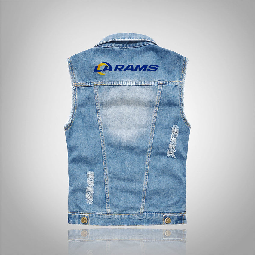 Los Angeles Chargers Denim Vest Jacket