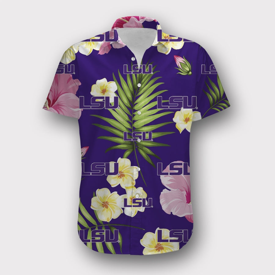 Lsu Tigers Ncaa Mens Floral Special Design Hawaiian Shirt