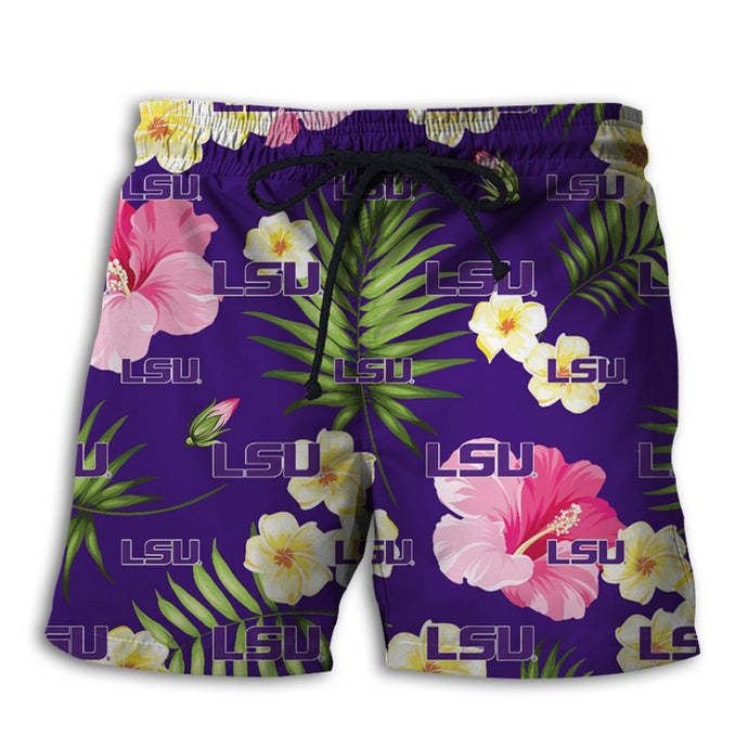 LSU Tigers Summer Floral Shorts