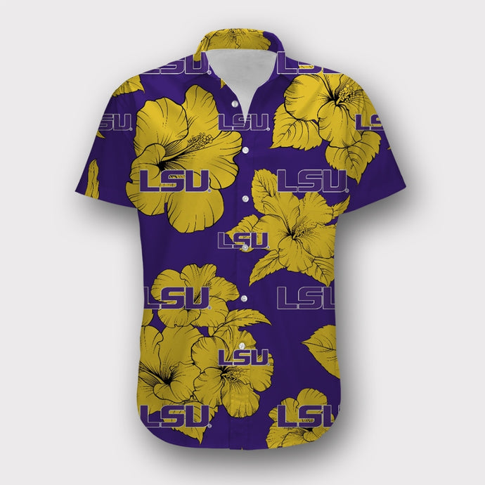 LSU Tigers Tropical Floral Shirt
