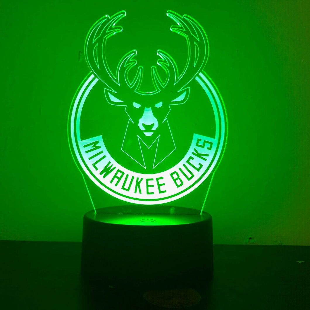 Milwaukee Bucks 3D LED Lamp 1