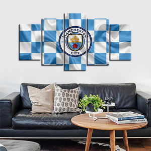 Manchester City Fabric Flag Look Canvas