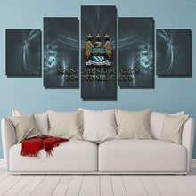 Load image into Gallery viewer, Manchester City Green Emblem Wall Canvas