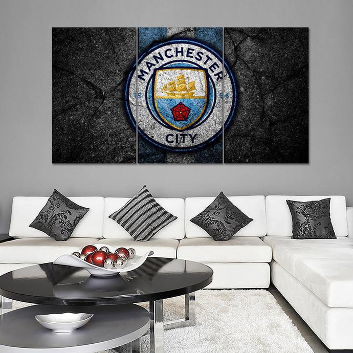 Manchester City Rock Style Wall Canvas 1