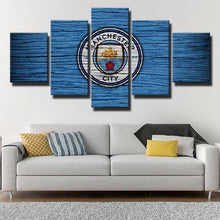 Load image into Gallery viewer, Manchester City Wooden Look Wall Canvas