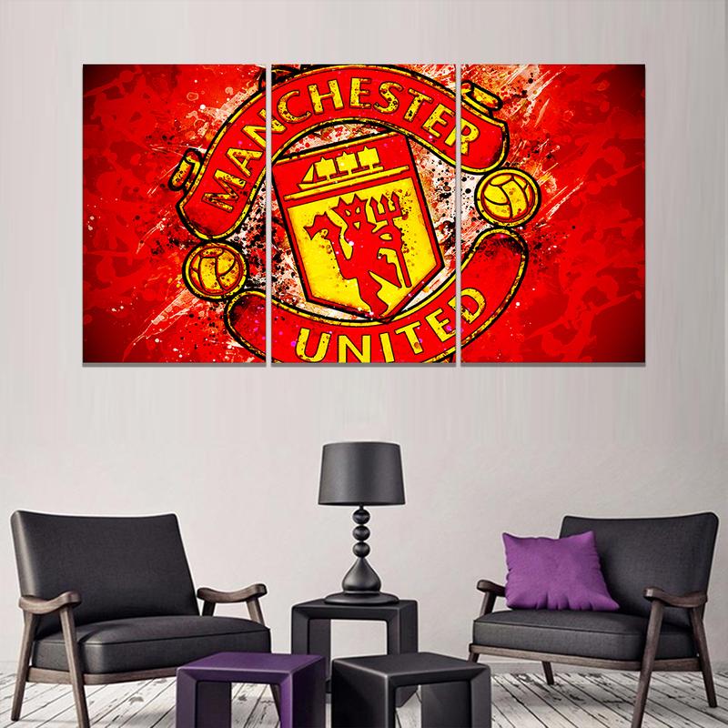 Manchester United Paint Splash Wall Canvas 1