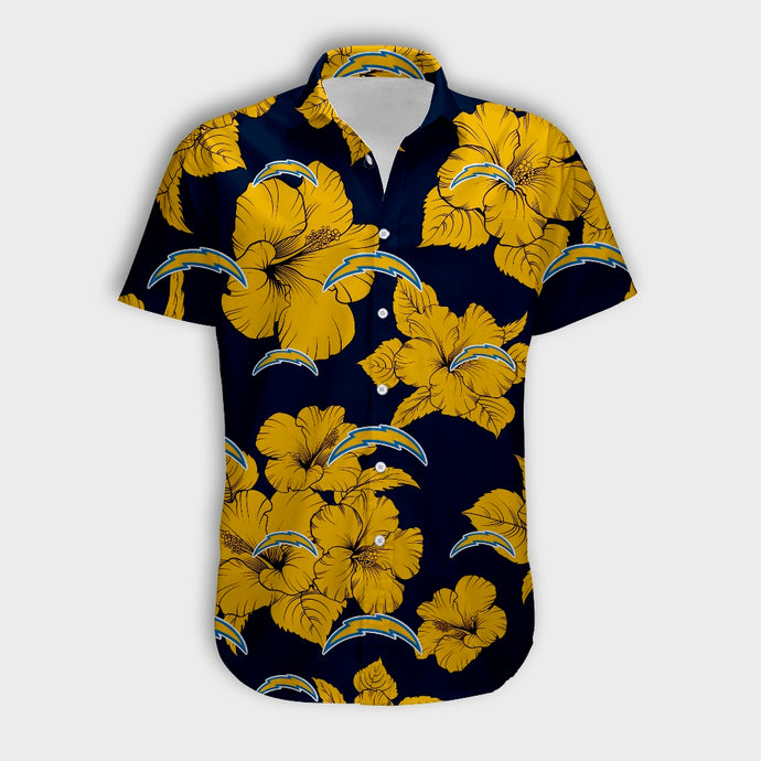 Los Angeles Chargers Tropical Floral Shirt