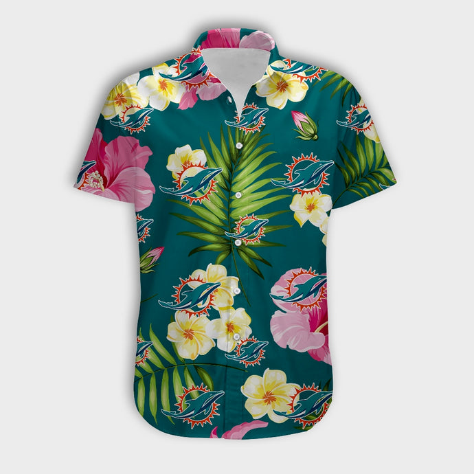 Miami Dolphins Summer Floral Shirt