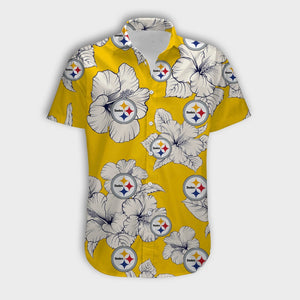 Pittsburgh Steelers Tropical Floral Shirt