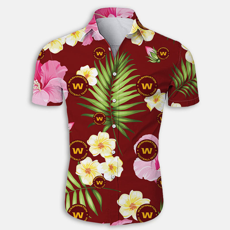 Washington Commanders Summer Floral Shirt