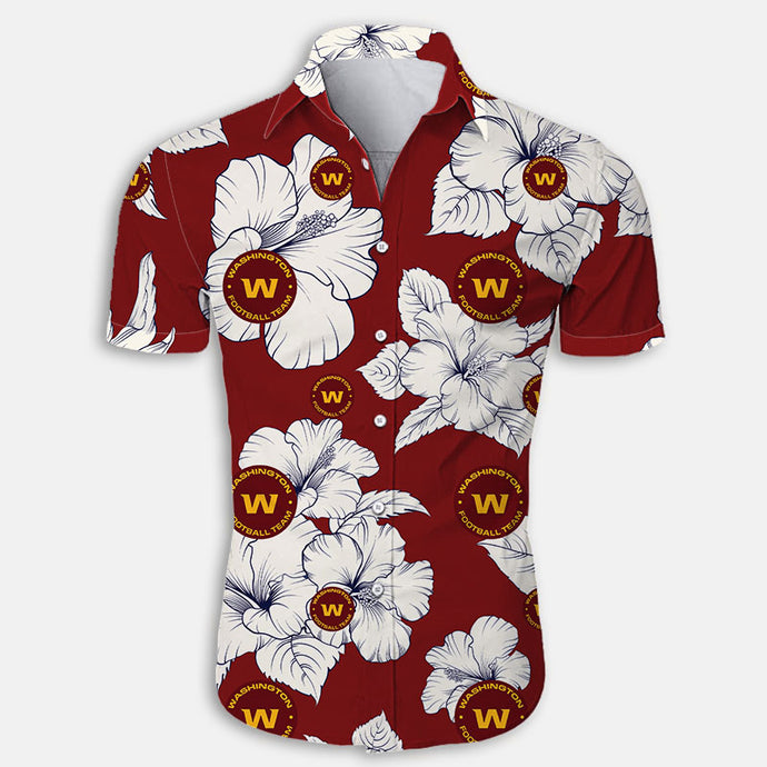 Washington Commanders Tropical Floral Shirt