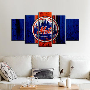 New York Mets Rough Style Canvas