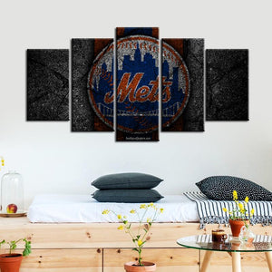 New York Mets Rock Style Canvas