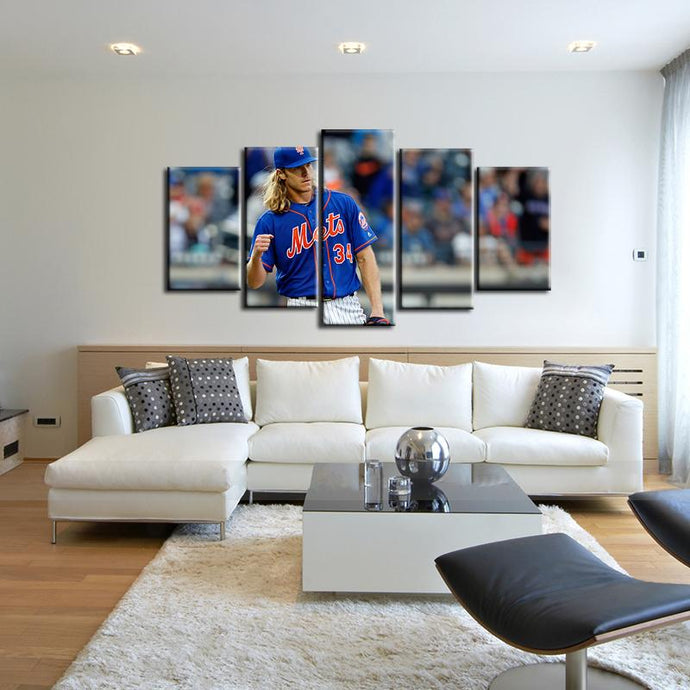 Noah Syndergaard New York Mets 5 Pieces Wall Painting Canvas
