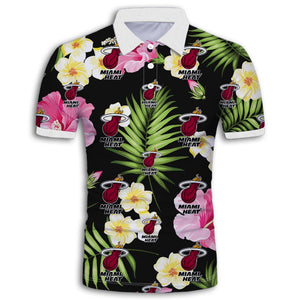Miami Heat Summer Floral Polo Shirt