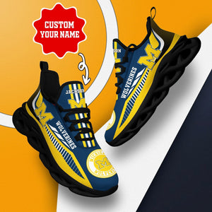 Michigan Wolverines Casual Air Max Running Shoes