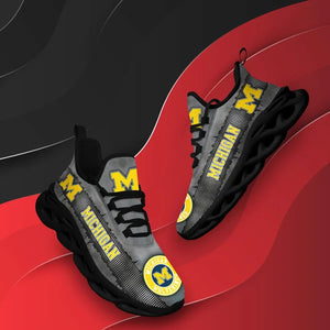 Michigan Wolverines Casual 3D Air Max Running Shoes