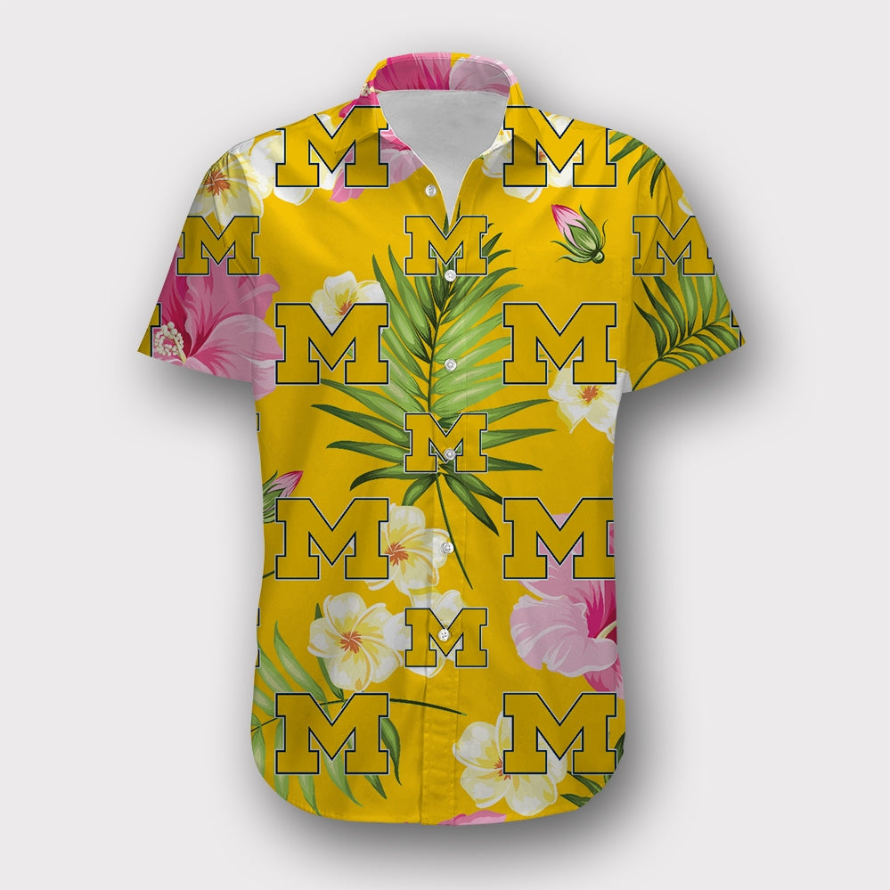 Michigan Wolverines Summer Floral Shirt
