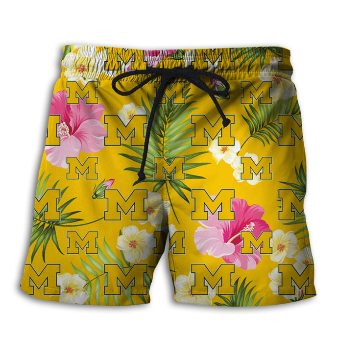 Michigan Wolverines Summer Floral Shorts
