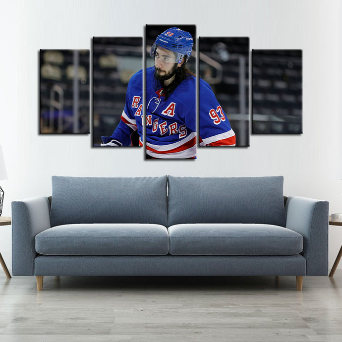 Mika Zibanejad New York Rangers Wall Canvas 1