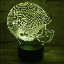 Load image into Gallery viewer, Minnesota Vikings 3D Illusion LED Lamp