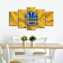 Load image into Gallery viewer, Golden State Warriors Fabric Flag 5 Pieces Wall Painting Canvas