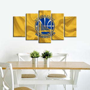 Golden State Warriors Fabric Flag 5 Pieces Wall Painting Canvas