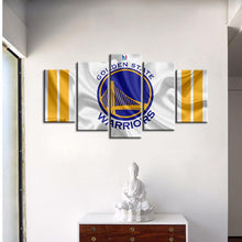 Load image into Gallery viewer, Golden State Warriors Fabric Look 5 Pieces Wall Painting Canvas