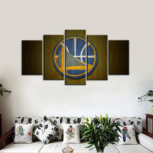 Load image into Gallery viewer, Golden State Warriors Wooden Style 5 Pieces Wall Painting Canvas