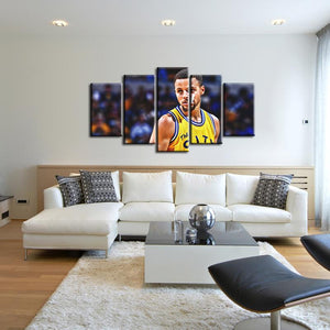 Stephen Curry Golden State Warriors 5 Pieces Wall Painting Canvas
