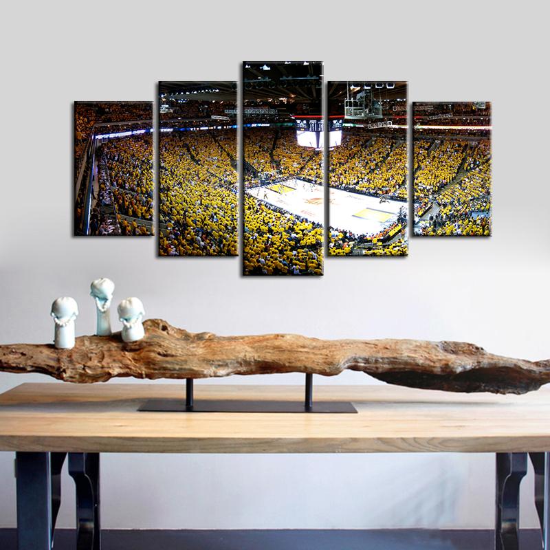 Golden State Warriors Stadium 5 Pieces Wall Painting Canvas