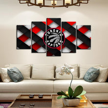 Load image into Gallery viewer, Toronto Raptors Cross Style 5 Pieces Painting Canvas