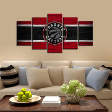 Load image into Gallery viewer, Toronto Raptors Wooden Look 5 Pieces Painting Canvas