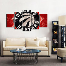 Load image into Gallery viewer, Toronto Raptors Paint Splash 5 Pieces Painting Canvas