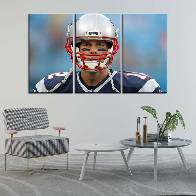 Tom Brady Look New England Patriots Wall Canvas 2