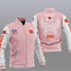 Cleveland Browns Casual 3D Letterman Jacket