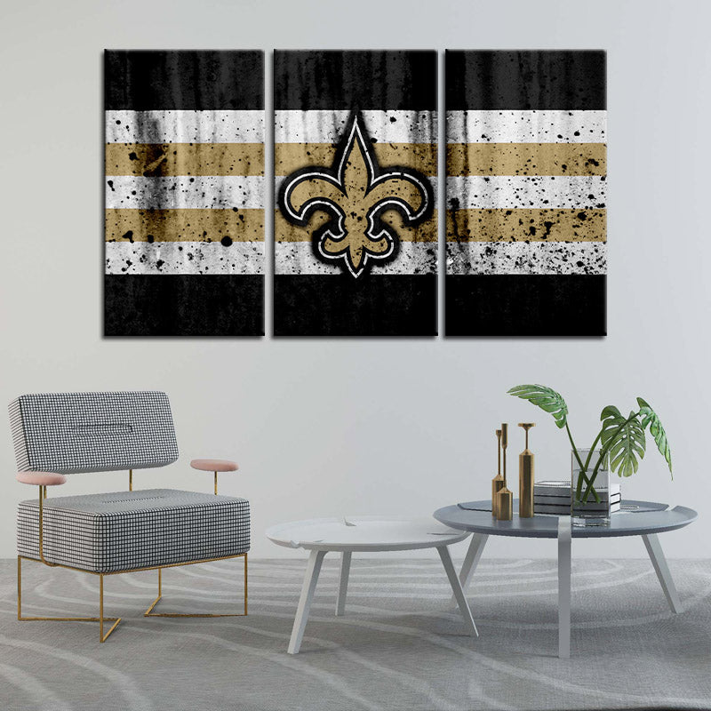 New Orleans Saints Rough Look Wall Canvas 2
