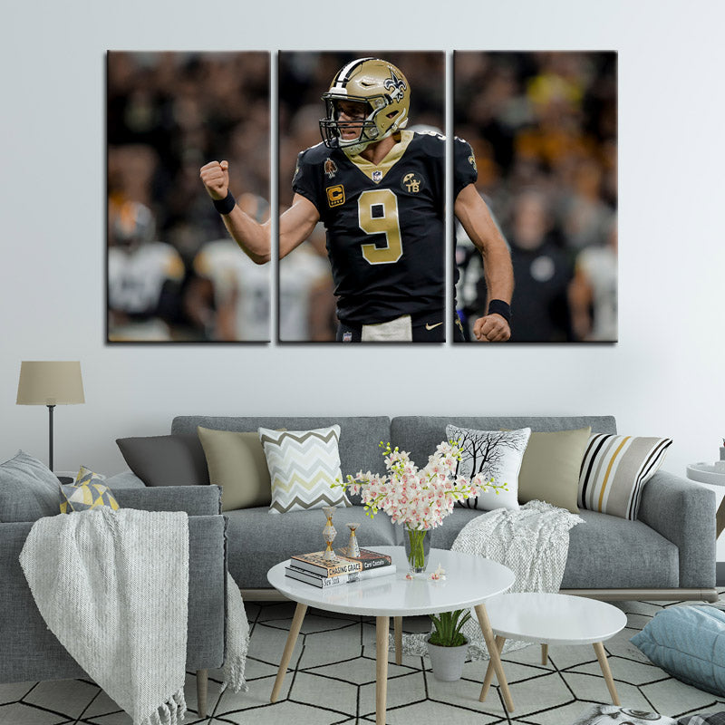 Drew Brees New Orleans Saints Wall Canvas 2