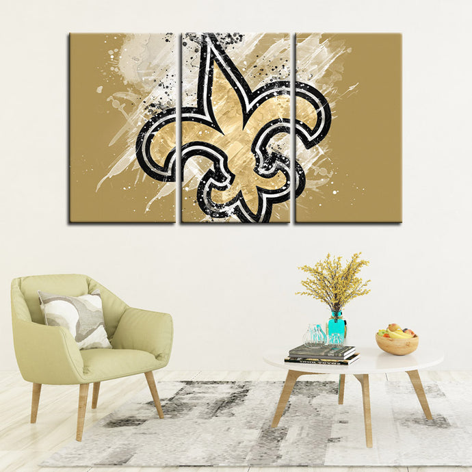 New Orleans Saints Paint Splash Wall Canvas 2